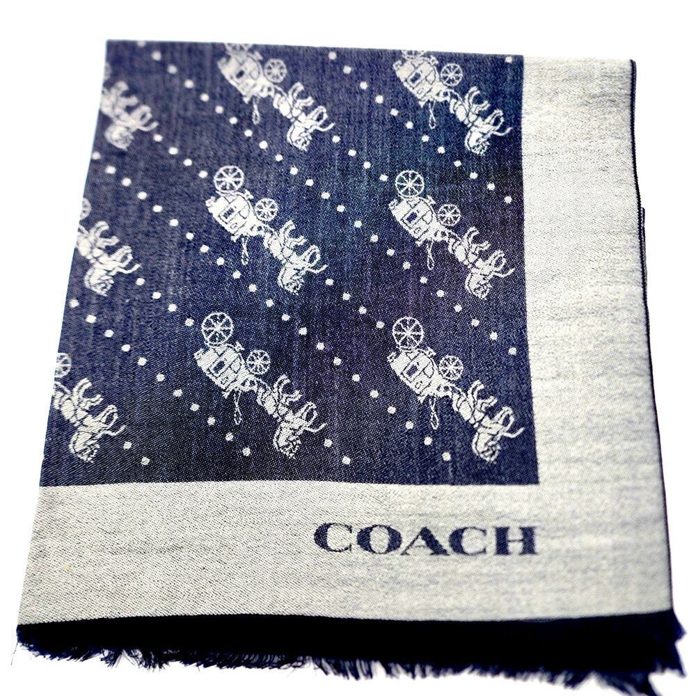 COACH 100% Wool Scarf/Wrap Signature Horse and Carriage